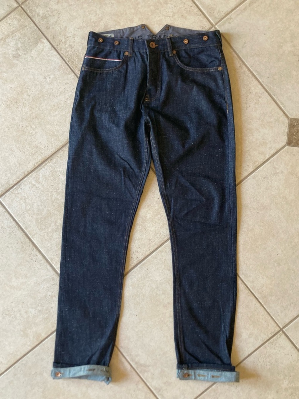 Men's Slim Straight Dark Indigo Jeans